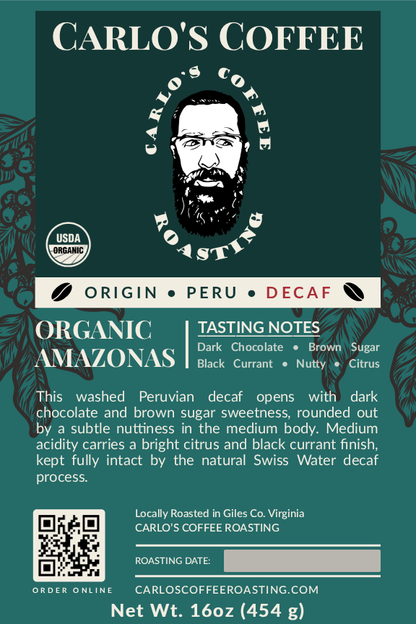 Peru Amazonas Organic SWP Decaf