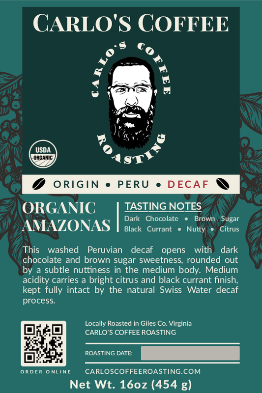 Peru Amazonas Organic SWP Decaf