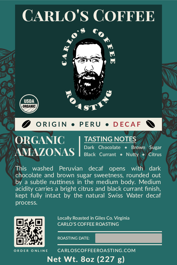 Peru Amazonas Organic SWP Decaf